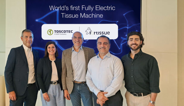 World’s first fully electric tissue machine announced by Toscotec and Fortissue