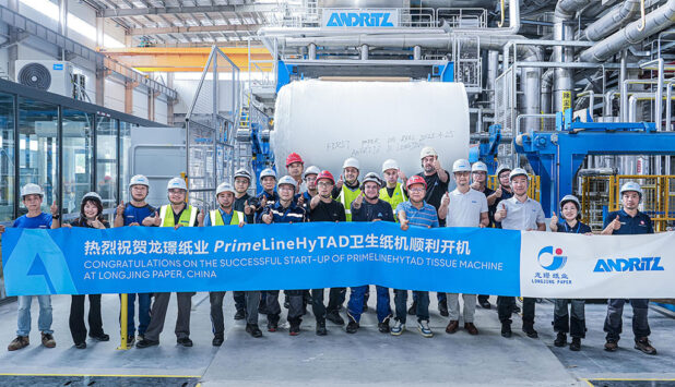 Longjing Paper, China, starts up first ANDRITZ PrimeLineHyTAD tissue machine