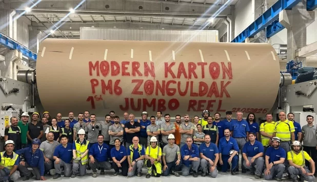Voith successfully starts up production line 6 at Modern Karton in Turkey