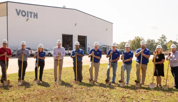 Voith breaks ground on a multi-million-dollar expansion of West Monroe, Louisiana roll service center